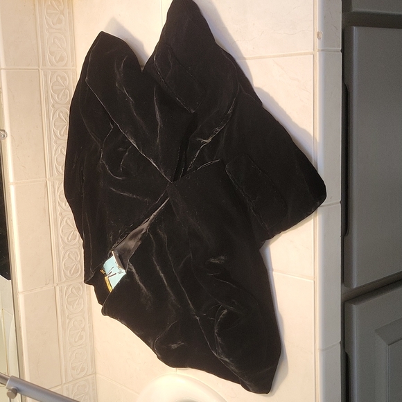 Marciano Black Velvet "real" Jacket Size 6 - Picture 7 of 12